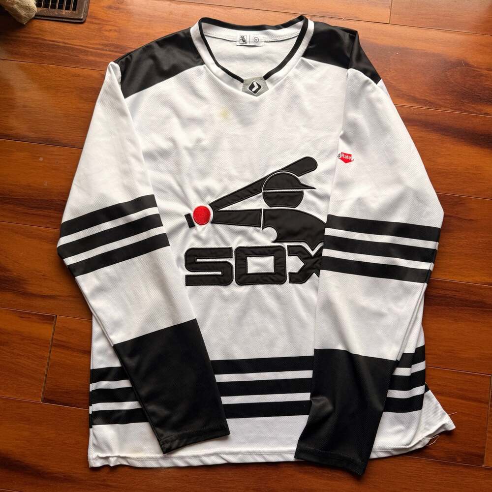 Chicago White Sox Hockey Jersey SEWN Baseball SGA Mens XL